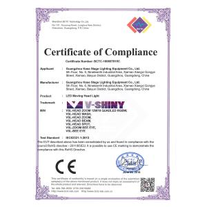 Guangzhou Kase Stage Lighting Equipment Co., Ltd. Certifications