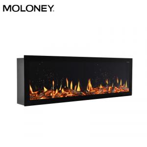China 98'' 250cm Flush Mount Electric Fireplace LCD Screen Tech Charcoal Buring Sound on sale