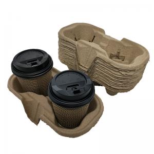 Quality Recyclable Coffee Cup Carrier Biodegradable Take Away Cup Holder for sale