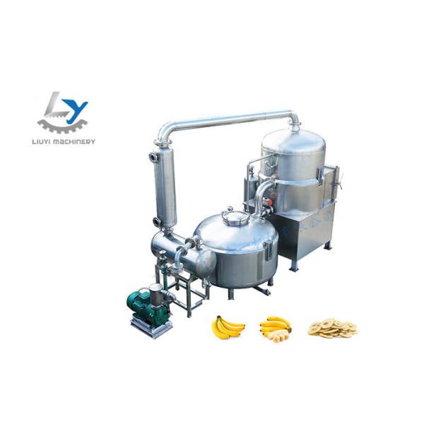 Vegetables / Fruits Automatic Chips Frying Machine , Low Temperature Vacuum