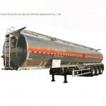 5083 Aluminium Alloy Tank Semi Trailer 40000L , Fuel Oil Delivery Tanker 3 Axle