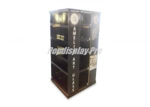 China 4-way Displaying Floor Cardboard Pallet Stand For Glass Arts Crystal Ball Gifts Holding 4-shelf Each Side on sale