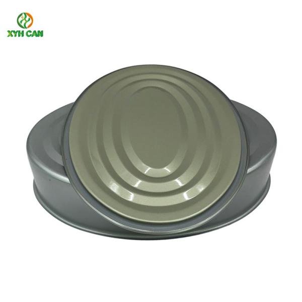 Tuna Fish Sardines Packaging Metal Tin Can Oval Shaped With Easy Open Lid