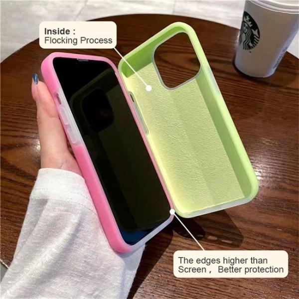 Skin Friendly Jelly Liquid Cell Phone Silicone Case With Soft Microfiber Lining For Iphone 15 Pro