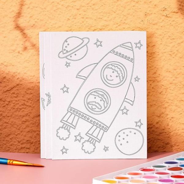 DIY Coloring Pre Printed Canvas Pre Stenciled Painting Kits For School Classroom Activities