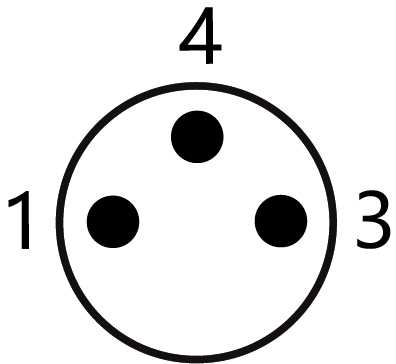 IP67 M8 Connector Front Install Male 3P Shield 0.3m Cable Length