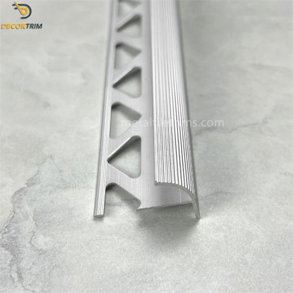 Polish Silver Matte Bullnose Tile White Subway Tile With Beveled Edge Tile Board Trim 2300mm