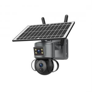 China 6MP Resolution 4G Solar Powered Security Camera Dual Lens Dual Linkage on sale