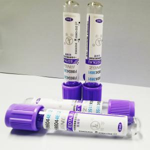 China 13*75mm K3 EDTA Blood Collection Tube Lavender Top Vacutainer on sale