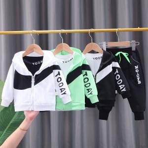 China Children's Outfit Sets Toddler Baby Jacket Three Piece Handsome Clothes on sale