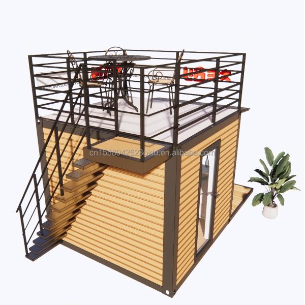10FT Modern Design Steel Structure Container Store/Shop Houses and Prefabricated Modular Houses 3D Model/CAD Drawings