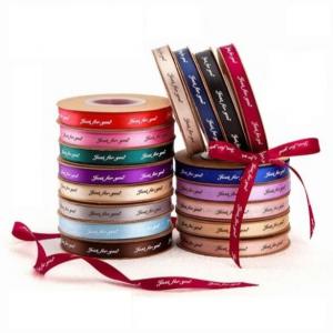 Quality 25 yards / piece Gift Packing Materials Polyester Satin Ribbon For Gift Wrapping for sale