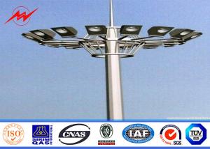China 15M LED High Mast Light Pole Highway / Airport High Mast Lighting Pole ISO 9001 on sale