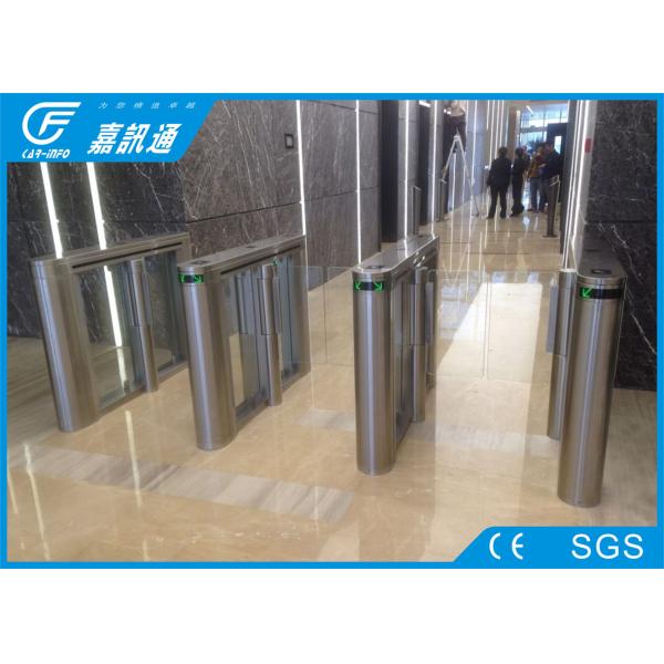 Stainless Steel Speed Turnstile Barcode Scanner , RFID Reader Turnstile Security Systems