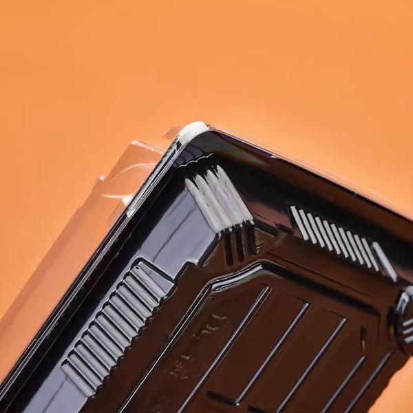 Degradable PET Sushi Packaging Box Disposable Sushi Rectangular Takeaway Japanese Sashimi Packaging Box