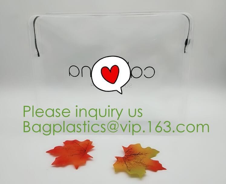 Zipper Pvc Zipper Bags For Make-up Brushes Sets,Eco Friendly clear plastic EVA PVC black zipper Cosmetic Bag eco frinedl