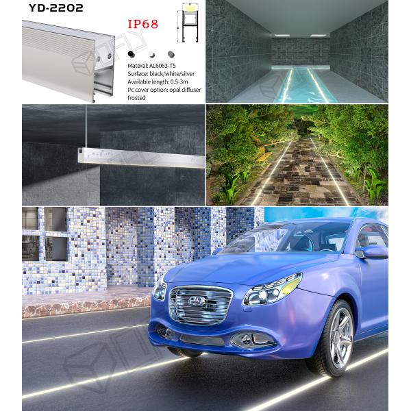 LED Aluminum Profile With Diffuser 60*30mm Recessed Mounted LED Channel