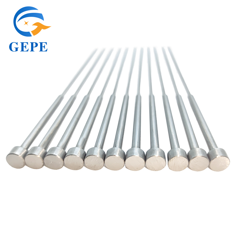 Precision Mold Ejector Pin Double Section / Straight Ejector Pin High Temperature Resistant