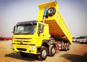 China 8×4 371HP Heavy Duty Dump Truck 32 Tons Load 30CBM Dump Box White Red Yellow Color on sale