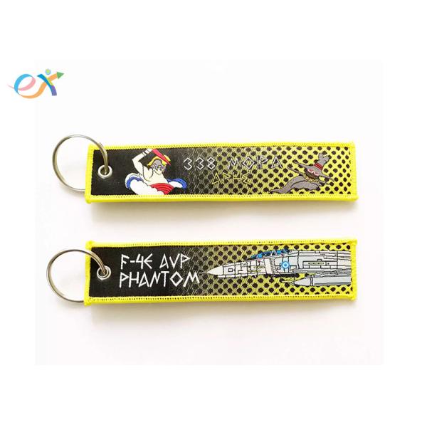 Personalized Merrowed Border Embroidered Wristlet Keychain For Promotional Gifts