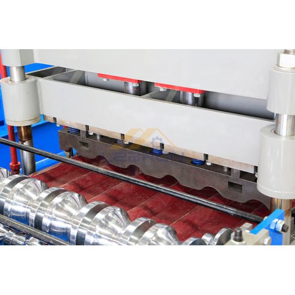 8m/Min Metal Glazed Tile Roll Forming Machine 0.7mm High Capacity Chrome Plated