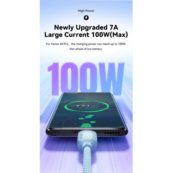 Nylon TPE Material USB A To C Cable 100W ESSAGER ES-X46