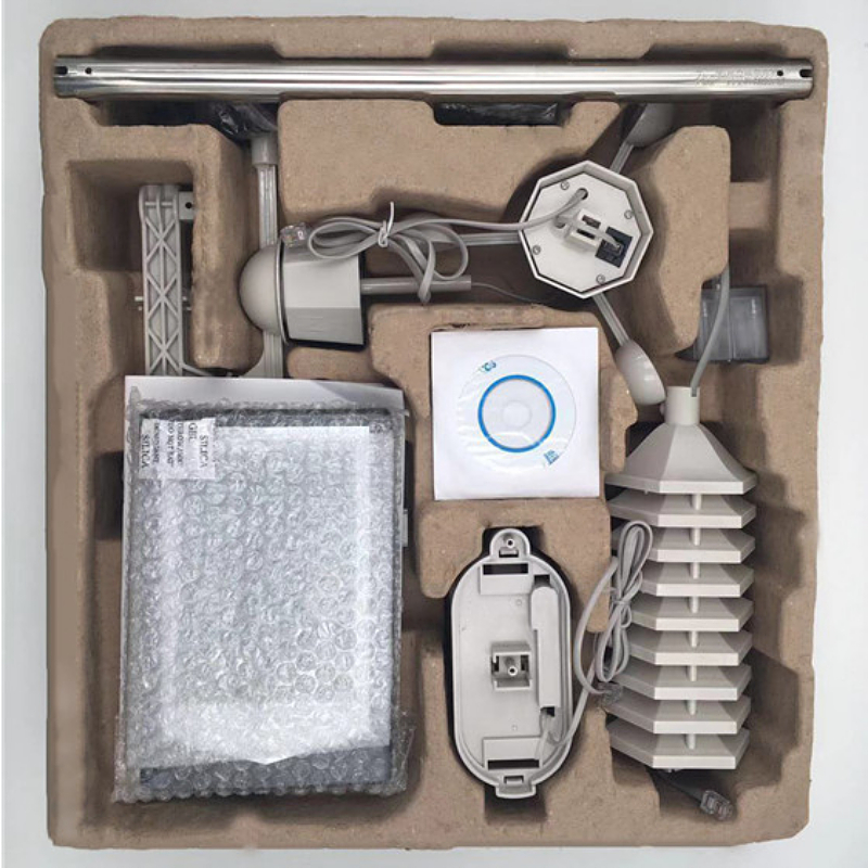 Black And Silver Color Professional Solar Wireless Weather Station With PC Interface