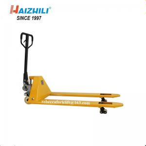 China Light Duty Manual Pallet Jack , Yellow 3 Ton Low Profile Pallet Truck on sale