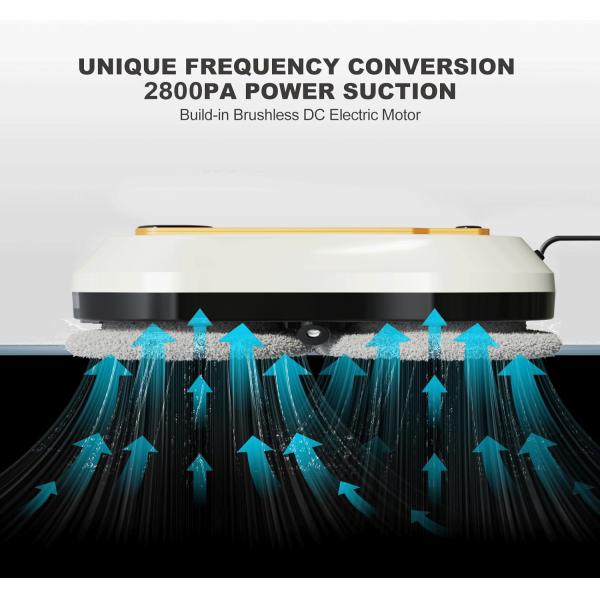 72W Power Huidi RN2-01 Upgraded Dual Water Spray Robot for Sparkling Clean Windows