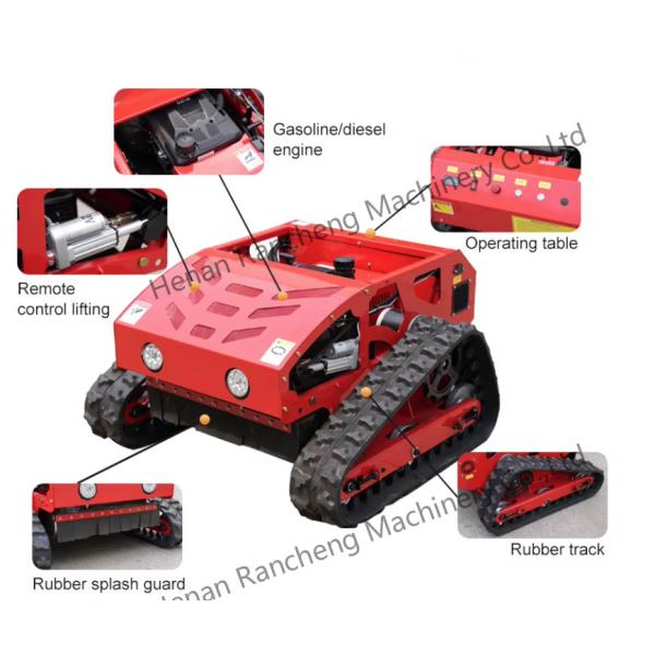 Remote Control Lawn Mower Small Track Gasoline Electric Four - Wheel Lawn Mower