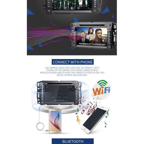 GPS Navigation Android Radio Car Stereo , Buick Car Double Din Dvd Player Equipped Mirror Link