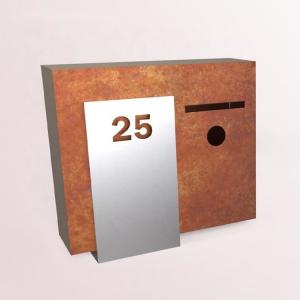 Quality Antique Design Outdoor Waterproof Wall Mounted Post Box Corten Steel Mailbox for sale