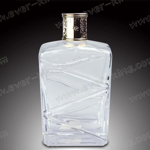White Flint Glass 1500 ML Custom Rum Bottles