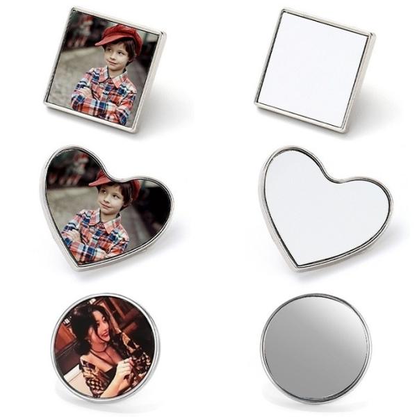 DIY Sublimation Blank Metal Badge Brooches Personalised Pin Badges