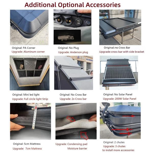 Folding Waterproof Suv Roof Rack Tent Car Roof Top Camping Tent With Led