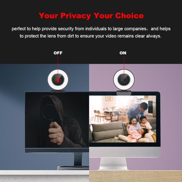 78 Degree View Angle And Black Color HD 1080p Webcams With Built In Microphone