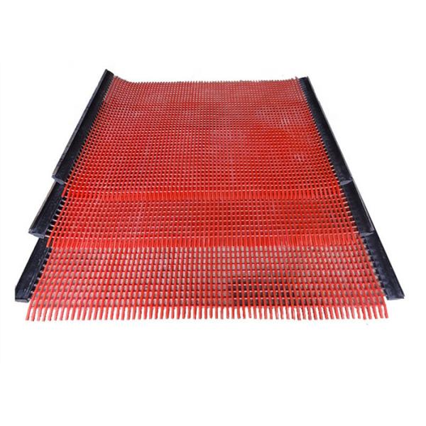 Hook Polyurethane Coated Wire Screen, Polyurethane Rod Mesh For Mining Industry