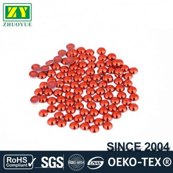 High Color Accuracy Flat Back Metal Studs Good Stickiness With Even Shinning Facets