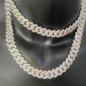 Quality GRA Diamond Chain Necklace 18 Inch 925 Sterling Silver VVS Diamond Chain for sale