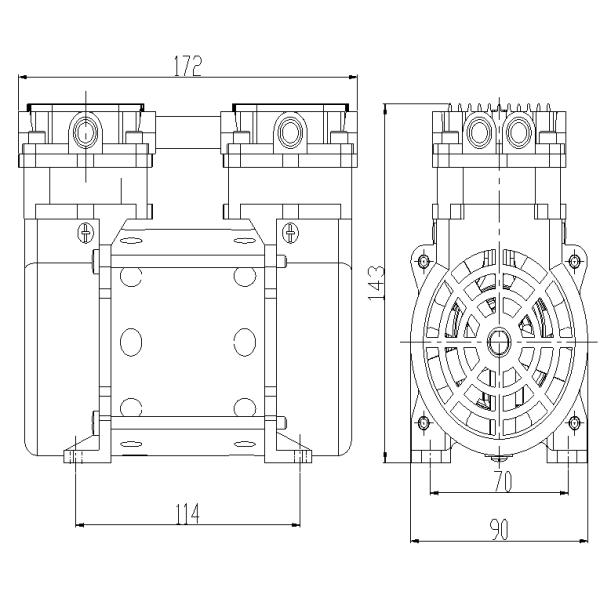 GSE Oxygen Concentrator Compressor DC24V O2 Compressor For Portable Oxygenerator 160W