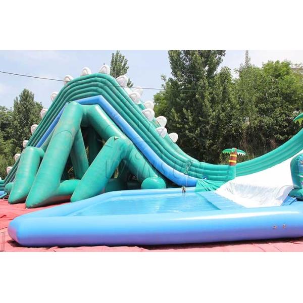 Dinosaur Theme Blow Up Water Park , Customized Size Inflatable Aqua Park