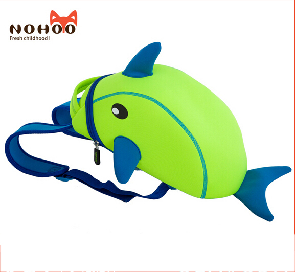 Soft Neoprene Waterproof Kids Backpack Lightweight Dolphins Pattern
