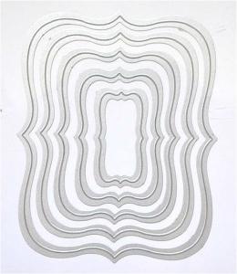 Quality DIY rectangular scrapbook Die rectangular geometry Rectangular embossed document 3943 for sale