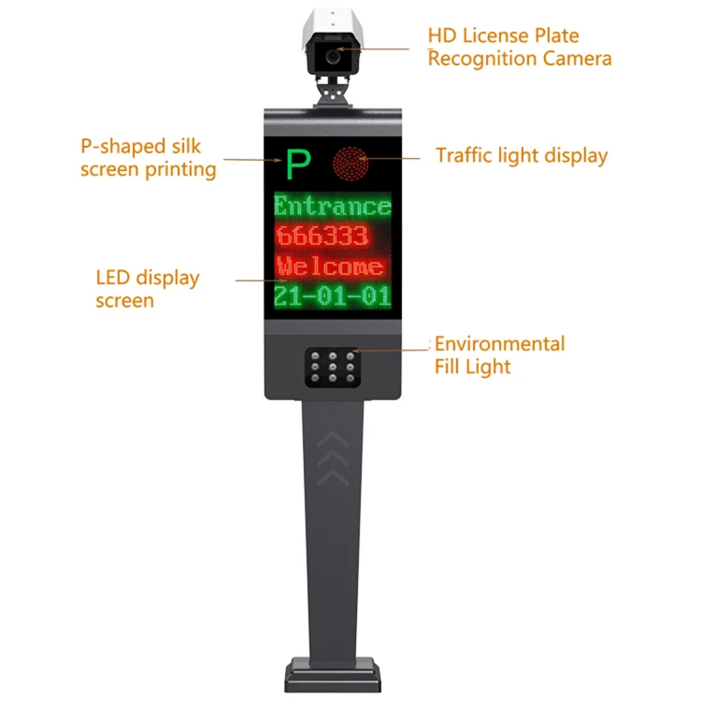 License plate recognition system Parking barrier gate Ticket dispenser Parking