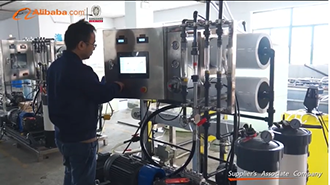 FRP Nanofiltration Water Treatment 10m3/Hr With Grundfos Pump