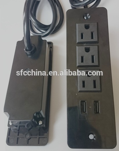 USB Charging 5v 2.4a &1A Desktop Socket / Tabletop Socket /stainless steel of face