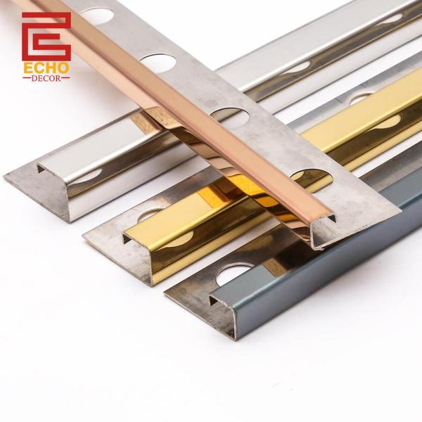 Stainless Steel Square Tile Trim Wall Edge Tile Trim For External Corners