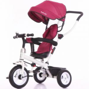 Quality China factory purple color baby tricycle new models with push bar Tricycle bike for kids for sale