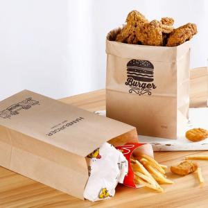 Quality Custom Printed Greaseproof Paper Bag for Food Packaging，Kraft paper bag,food packaging bags for sale