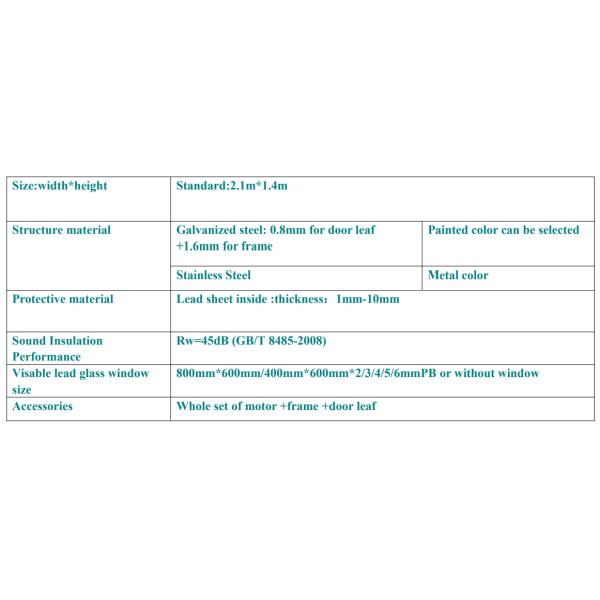 Galvanized Steel X Ray Room Radiation Protection Door 0.9m X 2.1m